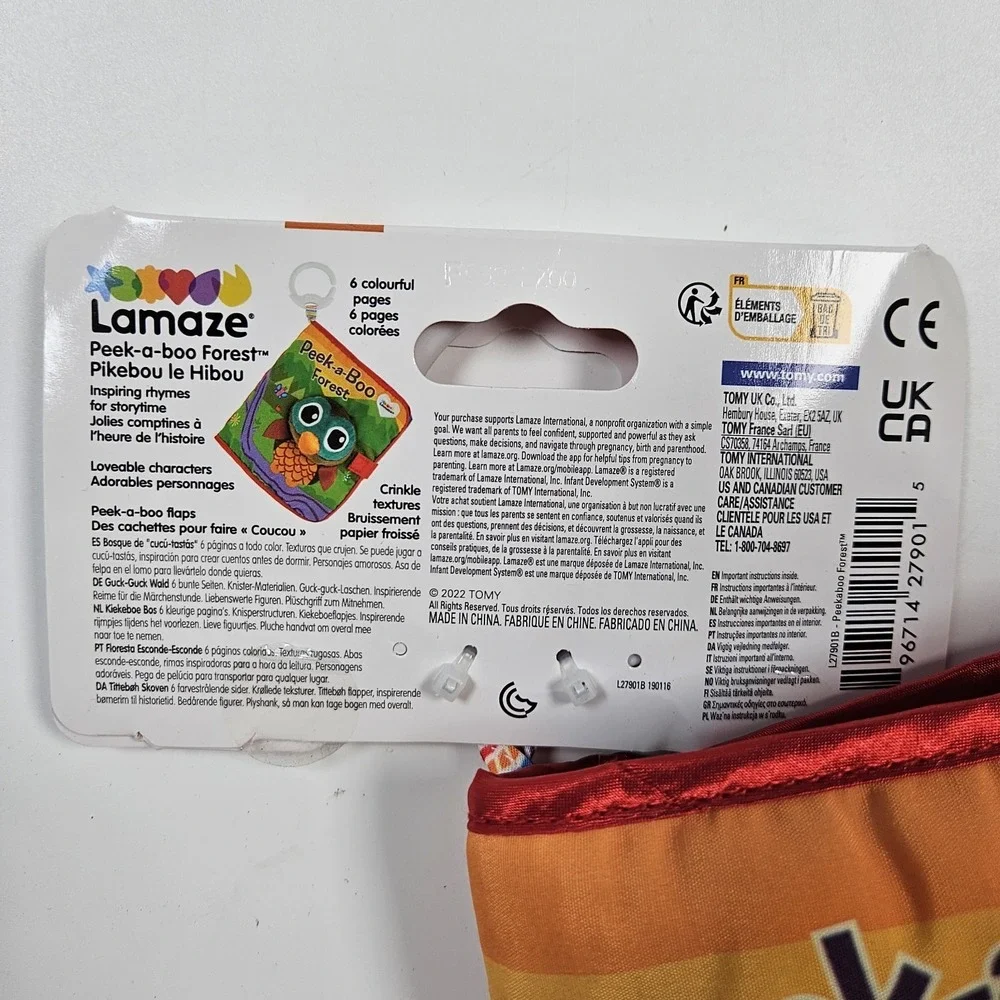 Lamaze Peek-A-Boo Forest Cloth‎ Book Baby Soft Sensory Development Activity Toy